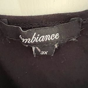 Black 3X Blouse loose fit